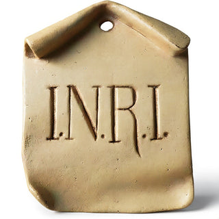 INRI Plaque Wall Plaque - 4-inch — Dusted Sand finish