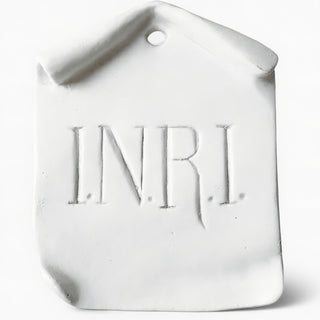 INRI Plaque Wall Plaque - 4-inch — Flat White finish