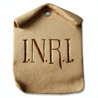 INRI Plaque Wall Plaque - 4-inch — Gothic Stone finish
