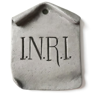 INRI Plaque Wall Plaque - 4-inch — Old Stone finish