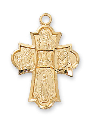 Gold Over Silver Four-Way With Chain