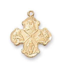 Gold Over Silver Four-Way With Chain