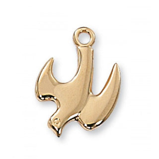 Gold over Silver Holy Spirit with 18" Chain