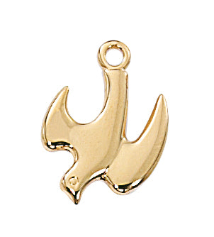 Gold Over Silver Holy Spirit With Chain