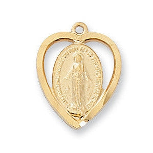 Gold Tone-plated Pewter Miraculous Pendant 
