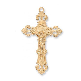 Gold Over Silver Crucifix WithInch Chain