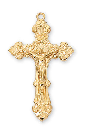 Gold Over Silver Crucifix With Chain