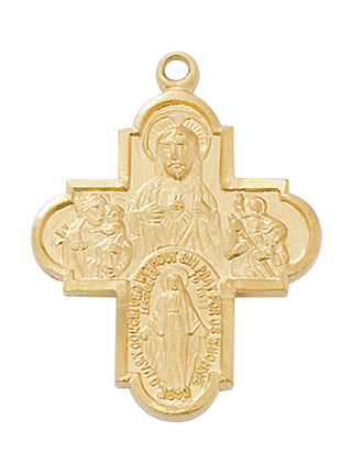 Gold Over Sterling 4Way Pendant J