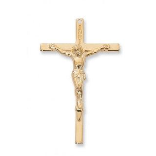Gold Over Silver Crucifix with 24-inch Chain - SALE