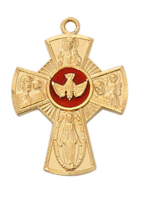 Gold Over Sterling 4Way Pendant JE