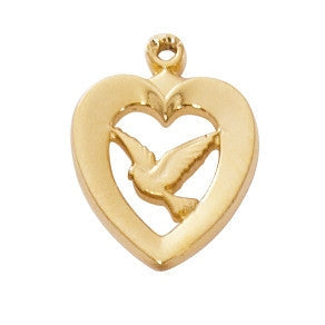  Chain Sterling Silver Tutone Heart Wdove L
