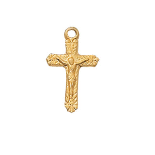 Gold Over Silver Crucifix With Chain