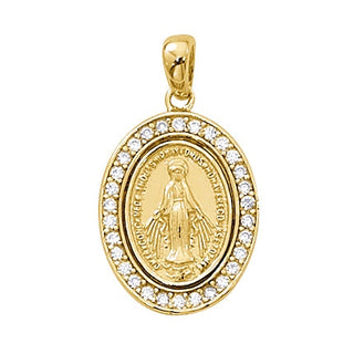 Gold Over Sterling Silver Miraculous Medal J