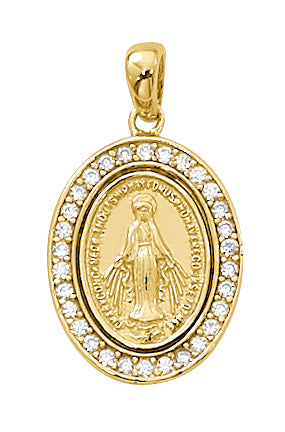 Gold Over Sterling Silver Miraculous Medal J