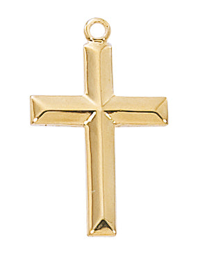 Gold Over Silver Cross With Chain 4