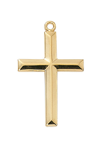 Gold Over Silver Cross with Chain