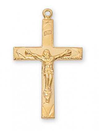 Gold over Silver Crucifix with 18" Chain - SALE