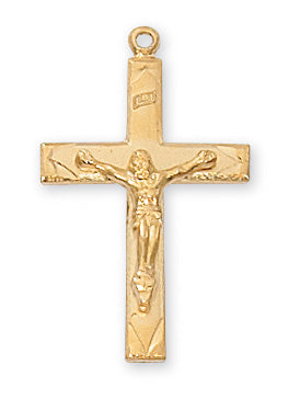 Gold Over Silver Crucifix With Chain 