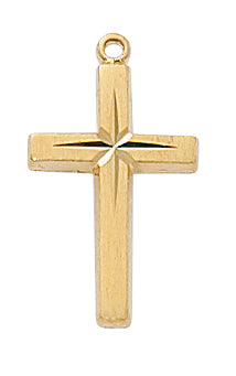 Gold Over Silver Cross Chain Box