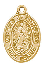 Gold Over Sterling Silver Guadalupe Medal J4