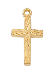 Gold Over Silver Cross With Chain