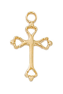 Gold Over Silver Cross With Chain 