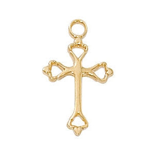  Chain Gold Over Sterling Silver Curved Cro J4