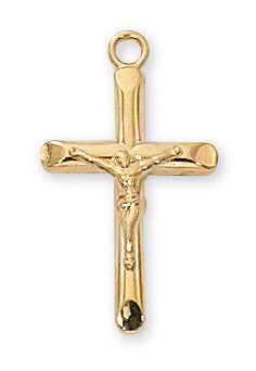 Gold Over Silver Crucifix With Chain 