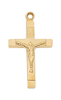 Gold Over Silver Crucifix With Chain 