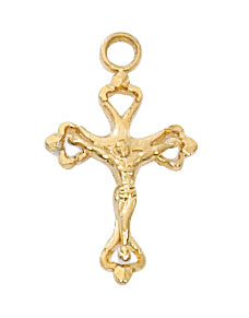 Gold Over Silver Crucifix With Chain