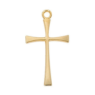  Chain Gold Over Sterling Silver Cross J