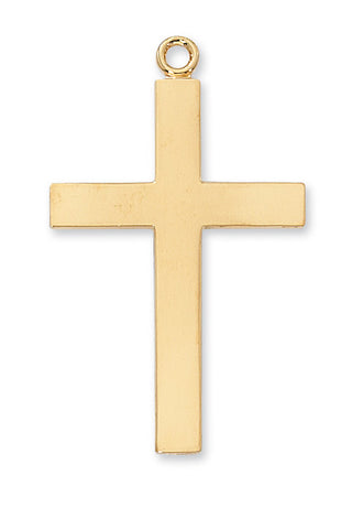 Gold Over Silver Lords Prayer CrossInch Chain