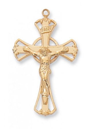 Gold Over Silver Crucifix With Chain