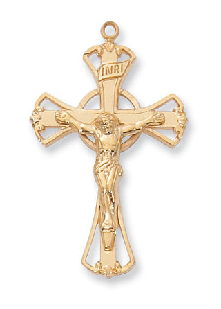 Gold Over Silver Crucifix With Chain