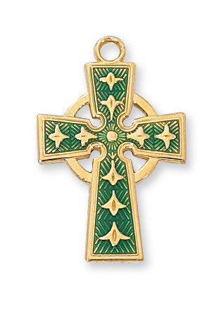 Gold Over Silver Celtic CrossCh