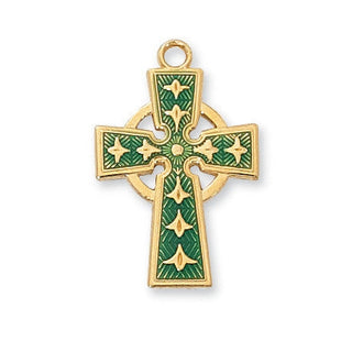 4 Chain Gold Over Sterling Silver Cross Blac J