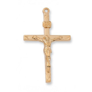 Gold Over Silver Crucifix WithInch Chain 