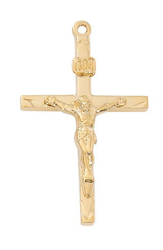 Gold Over Silver Crucifix WithInch Chain 