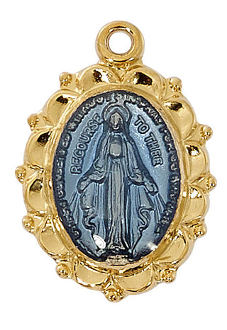 Gold On Sterling Miraculous Medal J4