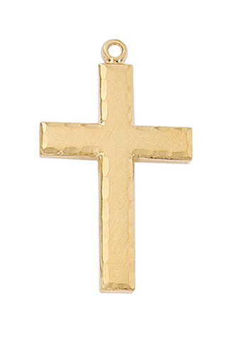 4 Chain Gold Over Sterling Silver Cross J