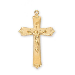 Gold Over Silver Small Crucifix With Chain