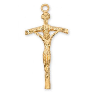 Gold Over Silver Papal Crucifix Chain