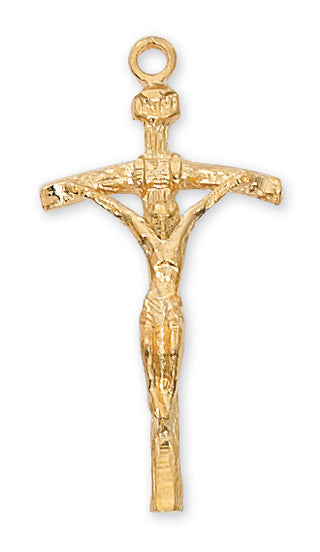 Gold Over Silver Papal Crucifix Chain