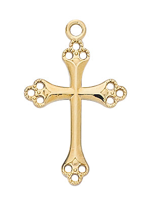 Gold Over Sterling Cross Pendant J4