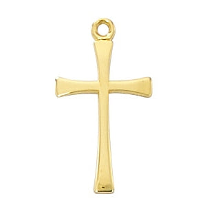 Gold Over Sterling Cross Pendant J