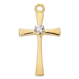 Gold Over Sterling Silver Cross J