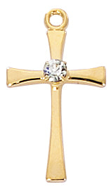 Gold Over Sterling Silver Cross J