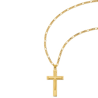 4 Chain Gold Over Sterling Silver Nail Cross J