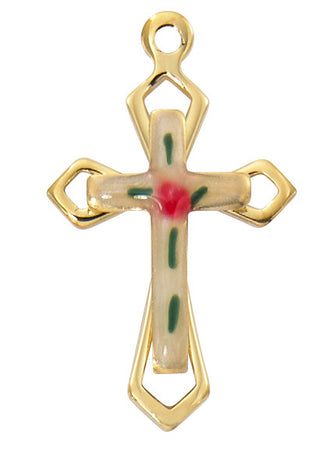  Chain Gold Over Sterling Silver Cloisonne J