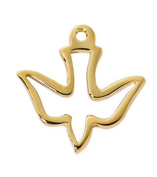 Gold Over Sterling Silver Dove Medal J